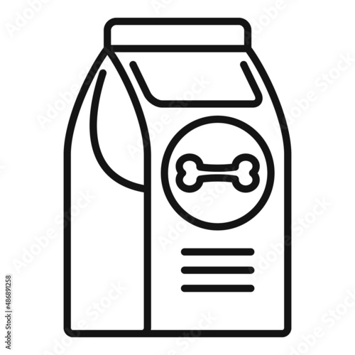 Snack bone pack icon outline vector. Dog food