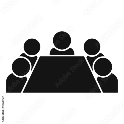 People talk icon simple vector. Business group
