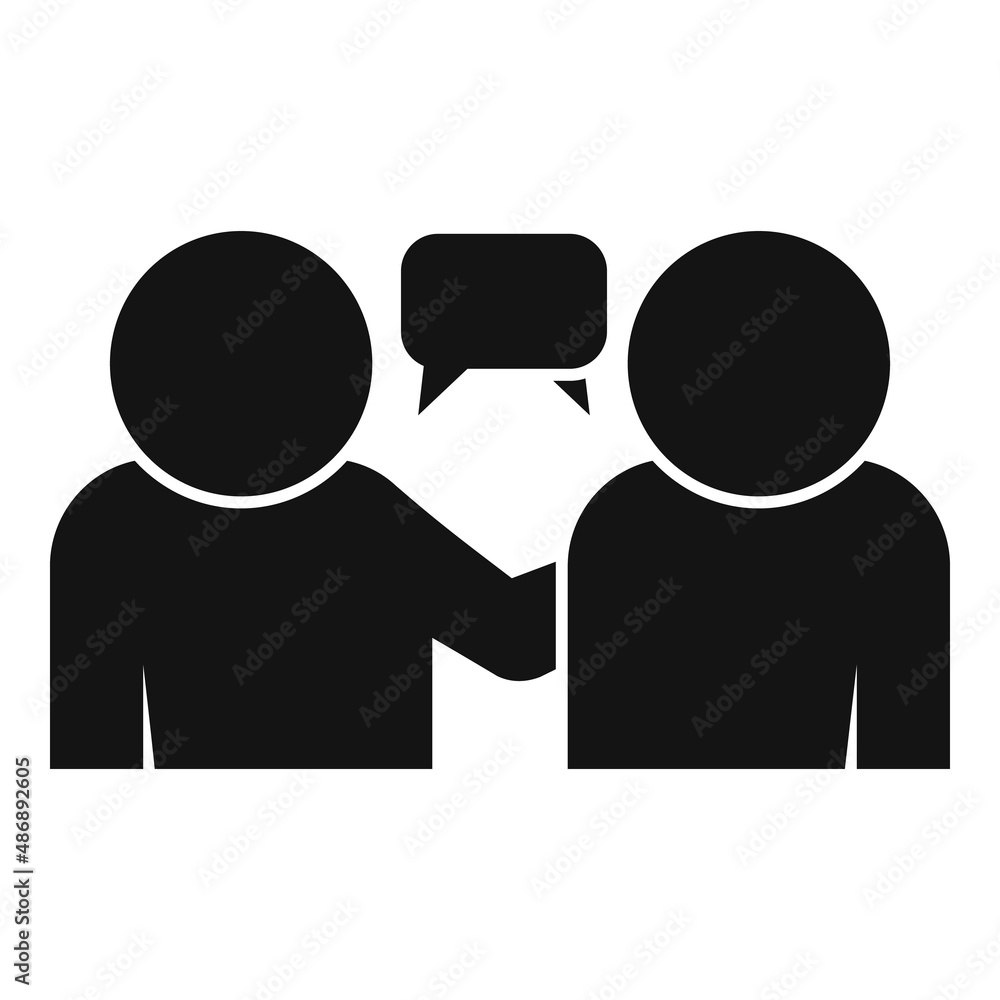 Think character icon simple vector. Talk people Think character icon simple vector. Talk people