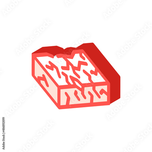 defective brick isometric icon vector. defective brick sign. isolated symbol illustration
