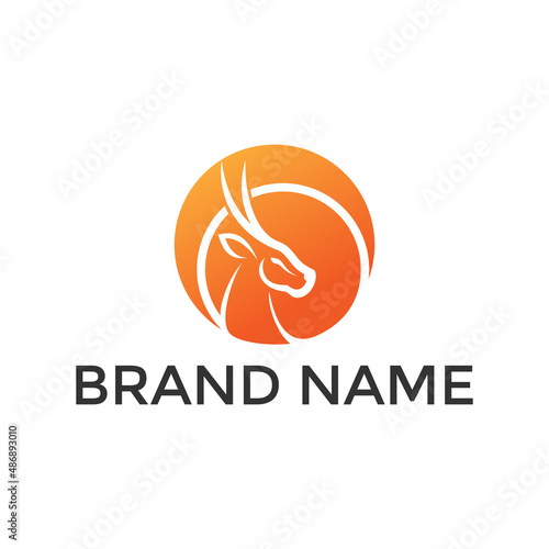 ram head logo design vector