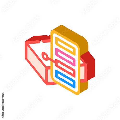 color scale brick isometric icon vector. color scale brick sign. isolated symbol illustration