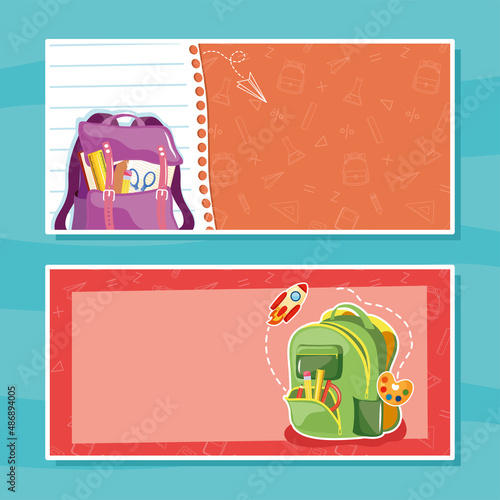 school labels design