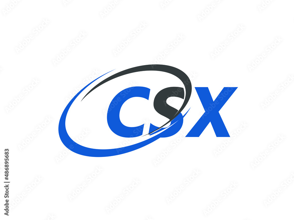 CSX letter creative modern elegant swoosh logo design CSX letter creative modern elegant swoosh logo design