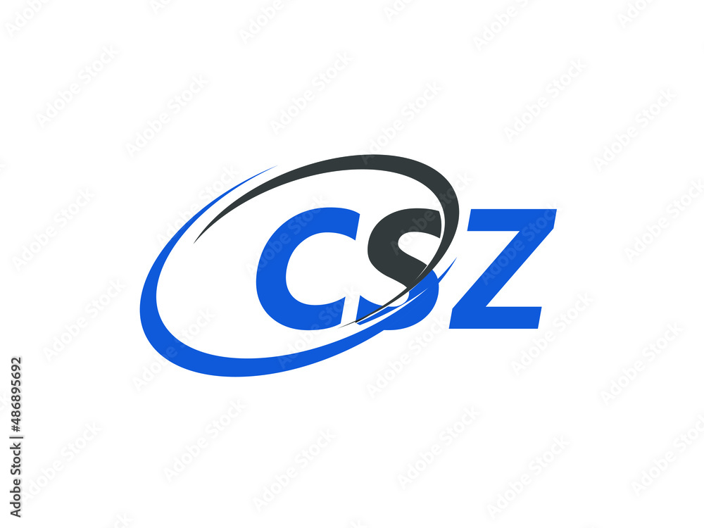 CSZ letter creative modern elegant swoosh logo design CSZ letter creative modern elegant swoosh logo design