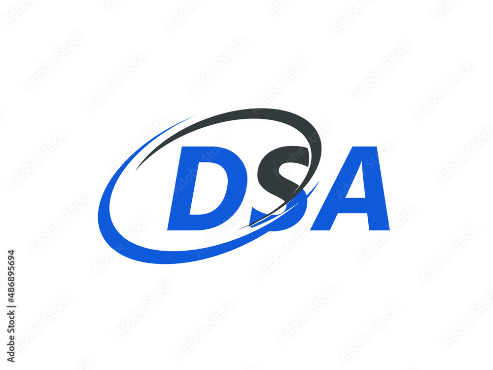 DSA letter creative modern elegant swoosh logo design DSA letter creative modern elegant swoosh logo design
