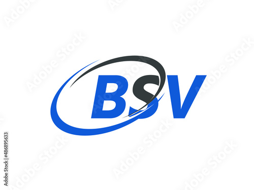BSV letter creative modern elegant swoosh logo design
