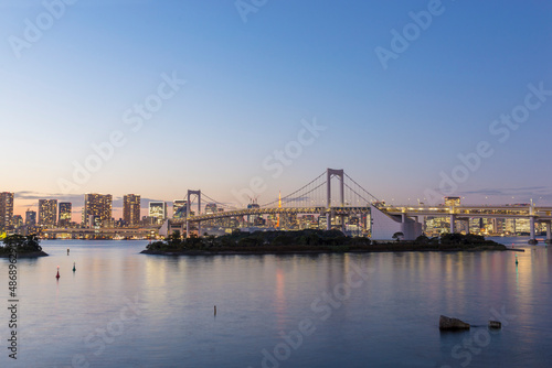 東京 お台場　レインボーブリッジ 夜景 © iwasaki
