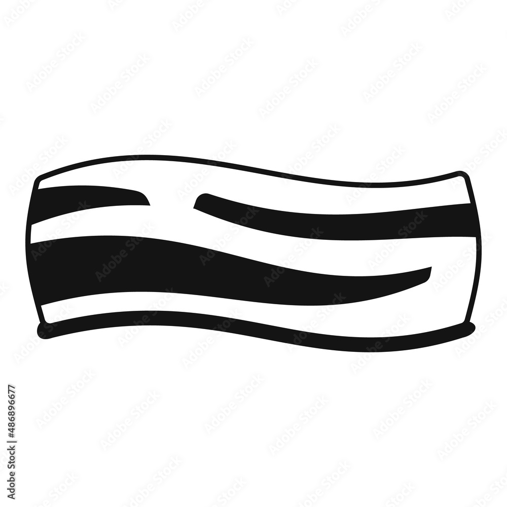 Beef bacon icon simple vector. Breakfast meat Beef bacon icon simple vector. Breakfast meat
