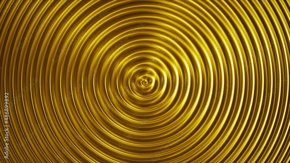Glowing Metallic Gold Circle Ripple Wave Effect Glowing Metallic Gold Circle Ripple Wave Effect