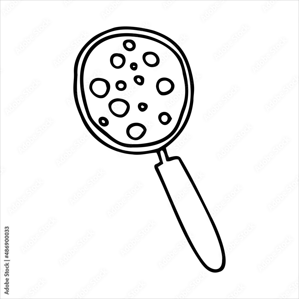 Magnifying glass in doodle style Vector Illustration. Magnifying glass in doodle style Vector Illustration.