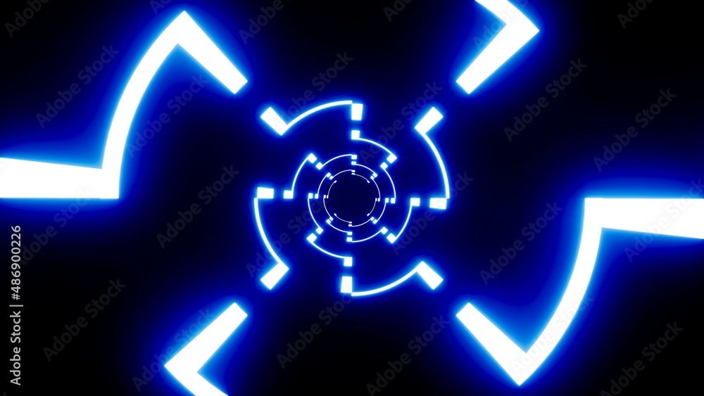 Shining Zigzag Pattern Blue Light Effect Shining Zigzag Pattern Blue Light Effect