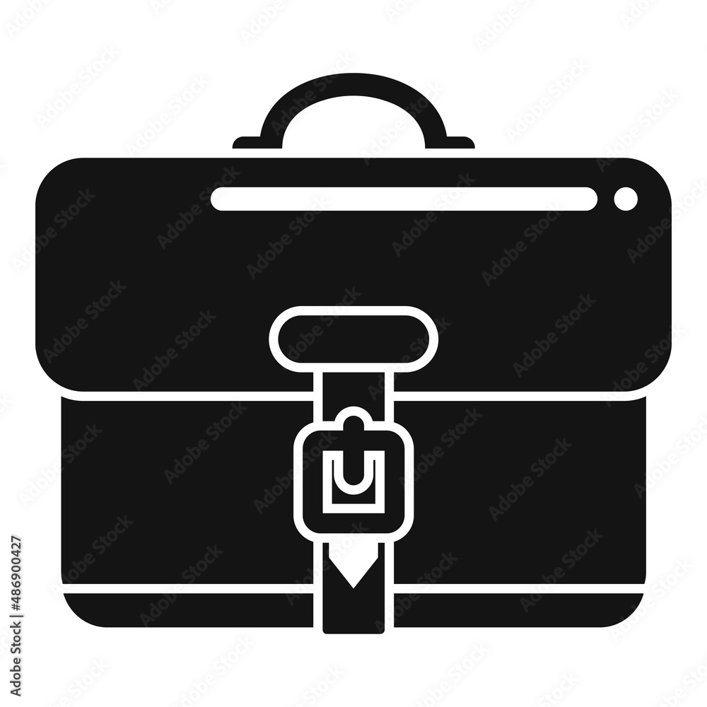 Manager briefcase icon simple vector. Document bag Manager briefcase icon simple vector. Document bag