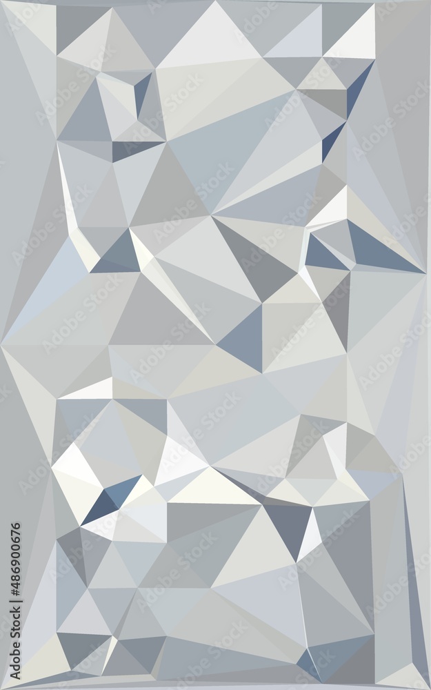 silver coloured cubist style triangular mosaic silver coloured cubist style triangular mosaic