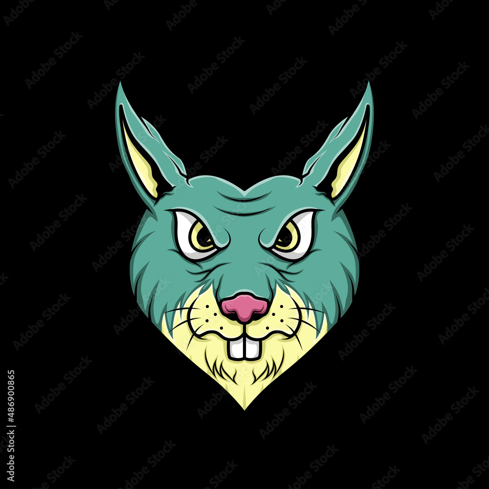 Love head rabbit valentine's day illustration Love head rabbit valentine's day illustration
