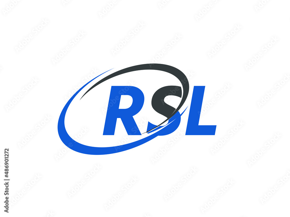 RSL letter creative modern elegant swoosh logo design RSL letter creative modern elegant swoosh logo design