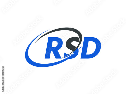 RSD letter creative modern elegant swoosh logo design