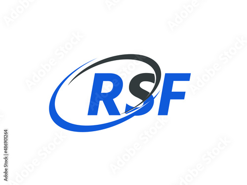 RSF letter creative modern elegant swoosh logo design