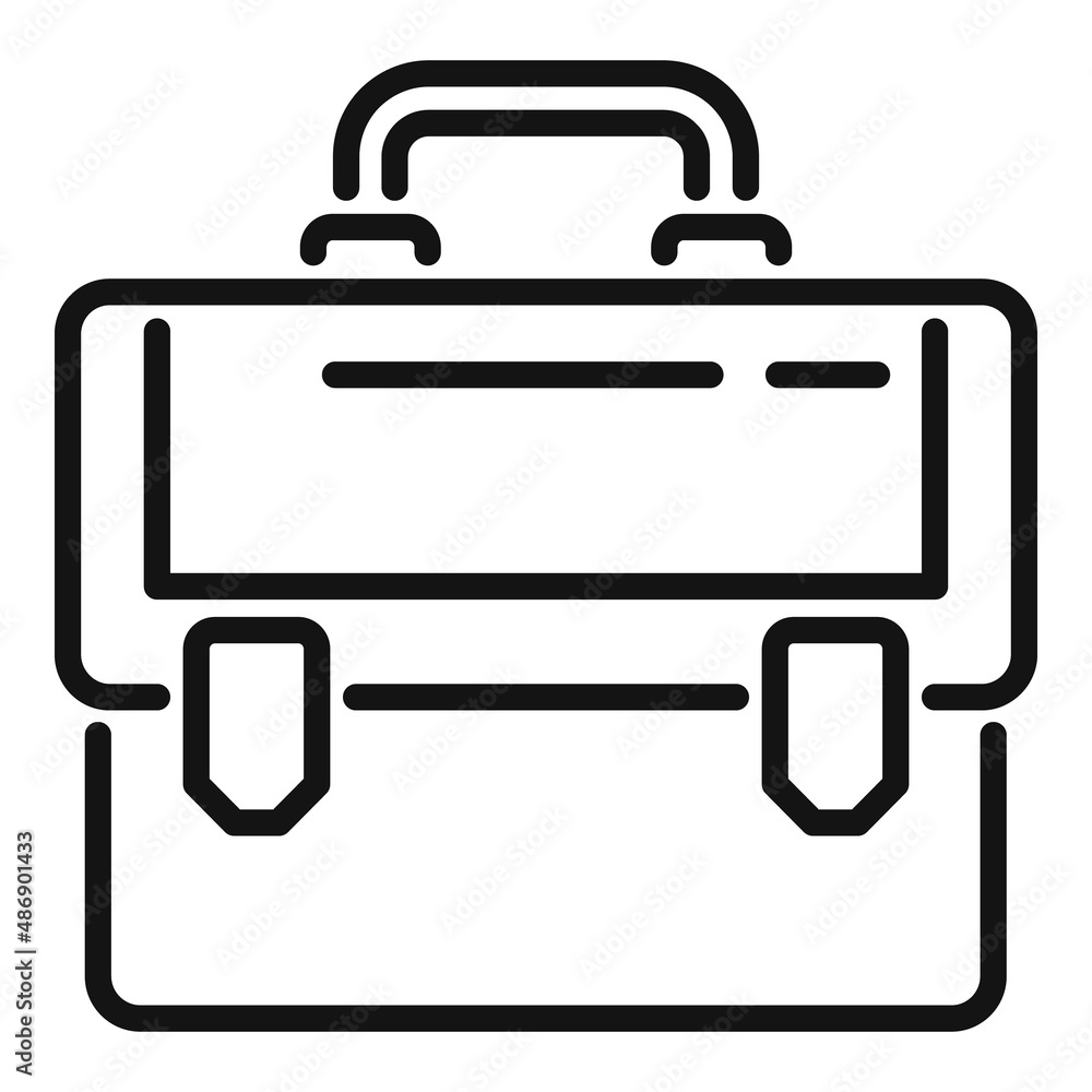 Office briefcase icon outline vector. Work bag Office briefcase icon outline vector. Work bag