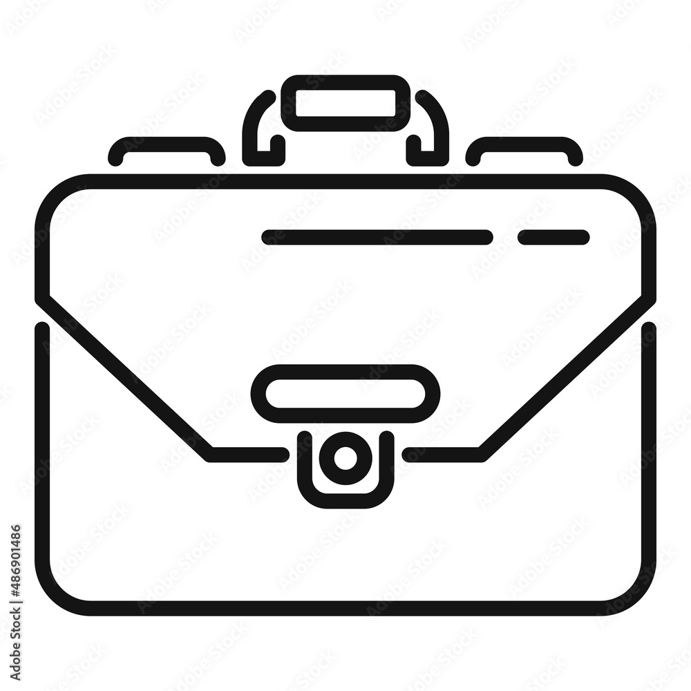 Work suitcase icon outline vector. Business bag Work suitcase icon outline vector. Business bag