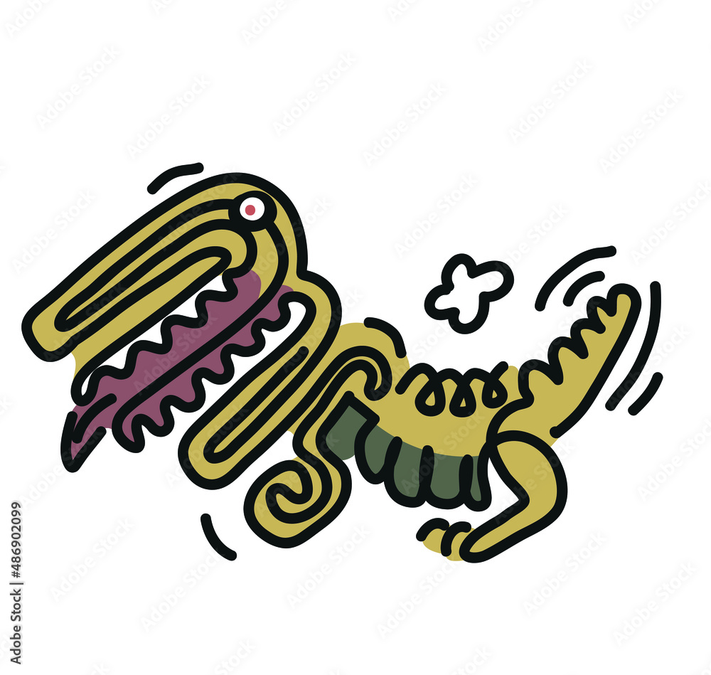 Cartoon style illustration of crocodile.
Line drawing illustration of hunter alligator. Cartoon style illustration of crocodile.
Line drawing illustration of hunter alligator.