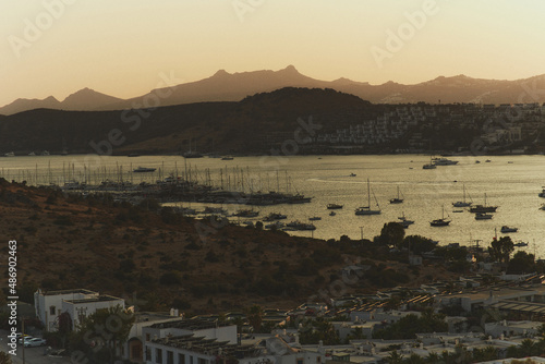 Nature. Travel. Summer sunset. Landscape. Mountains. Sea ​​view
