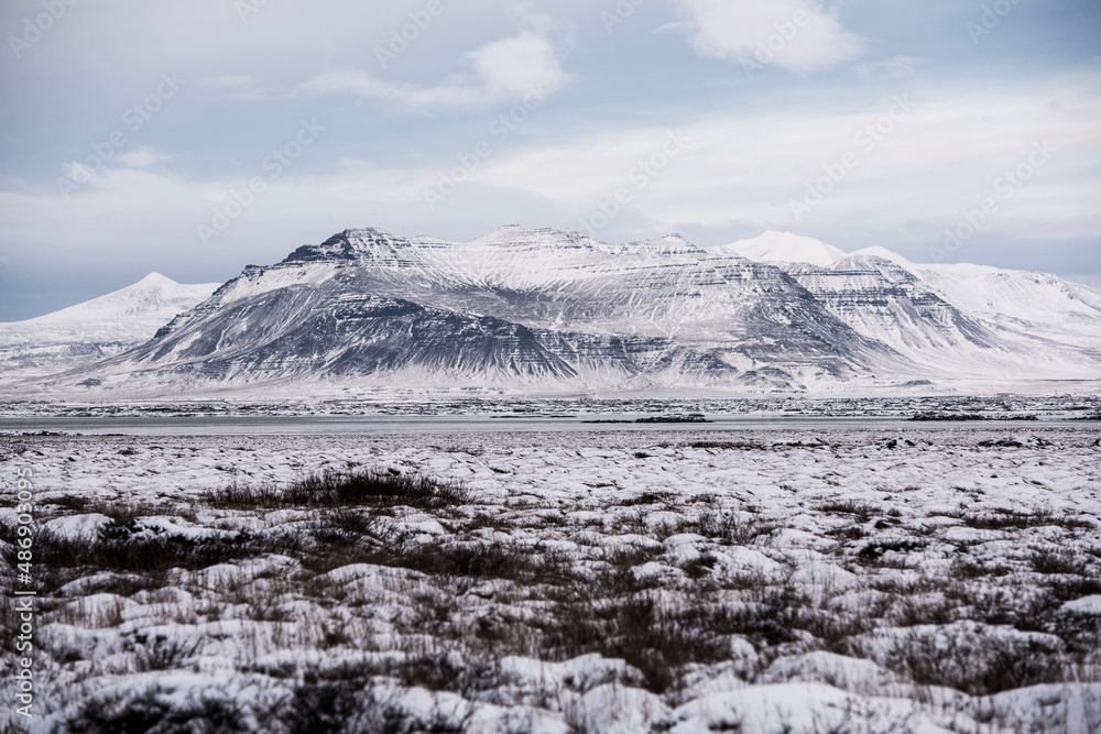 Vulkan Snæfellsjökull auf der Halbinsel Snæfellsnes