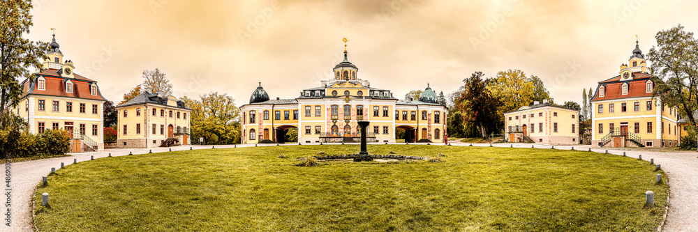 Schloss Belvedere in Weimar, Thuringia, Germany. - obrazy, fototapety, plakaty 