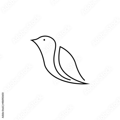 bird line logo design template