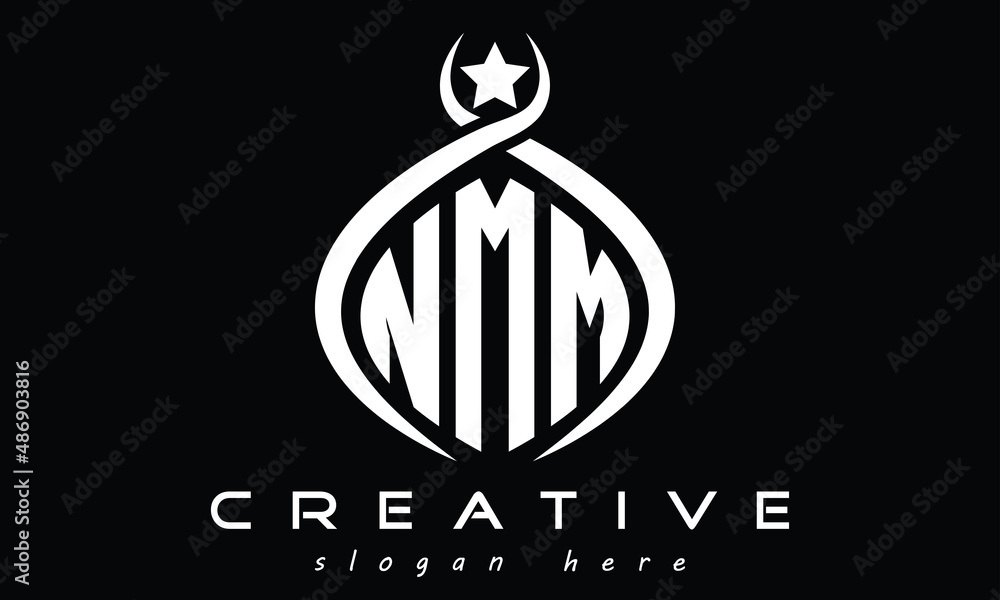 Nmm letter logo creative design with graphic Vector Image