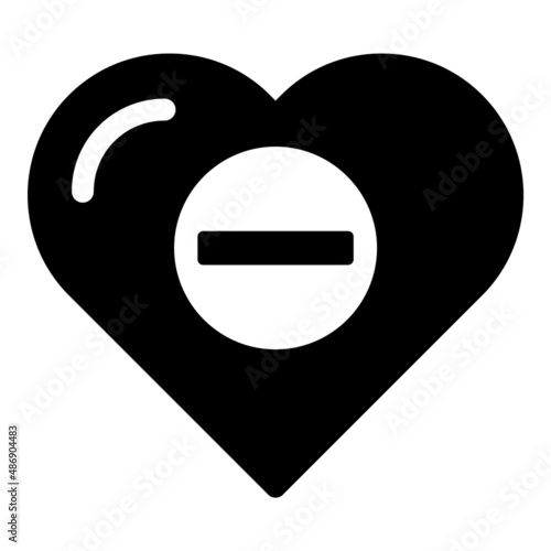 Free Download Remove Heart Flat Icon Isolated On White Background - GFXLoad