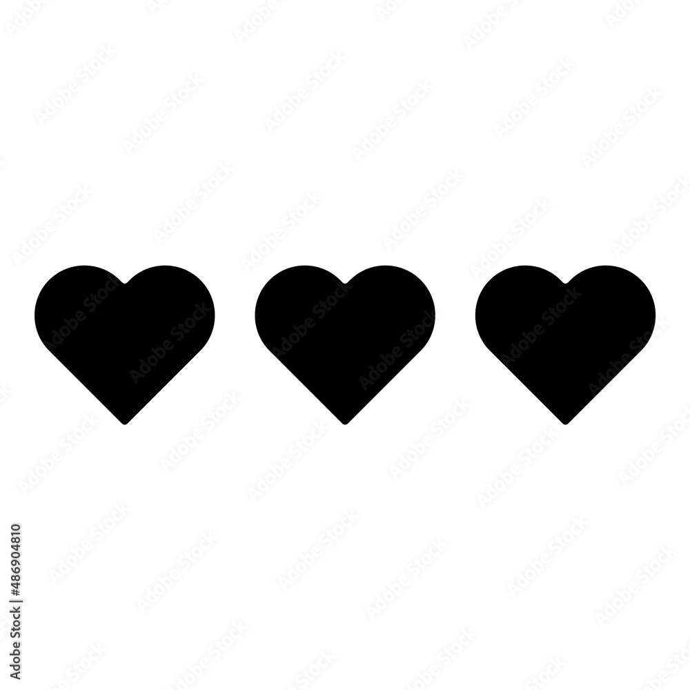 Heart Shape Pattern Flat Icon Isolated On White Background