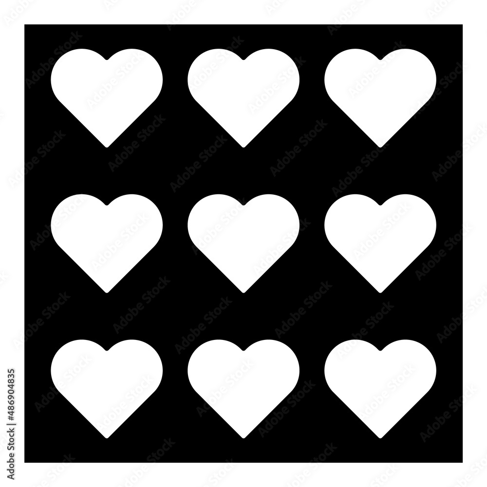 Heart Shape Pattern Flat Icon Isolated On White Background Heart Shape Pattern Flat Icon Isolated On White Background