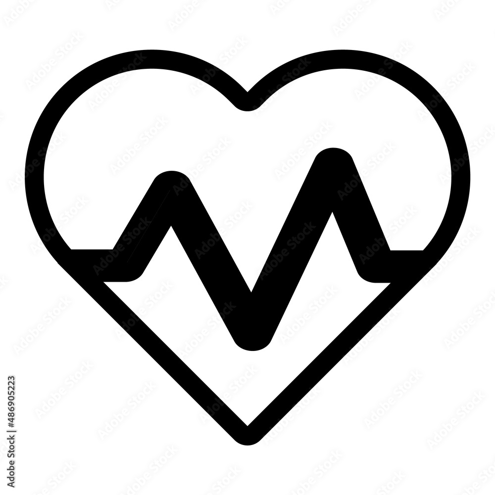 Heartbeat Flat Icon Isolated On White Background Heartbeat Flat Icon Isolated On White Background