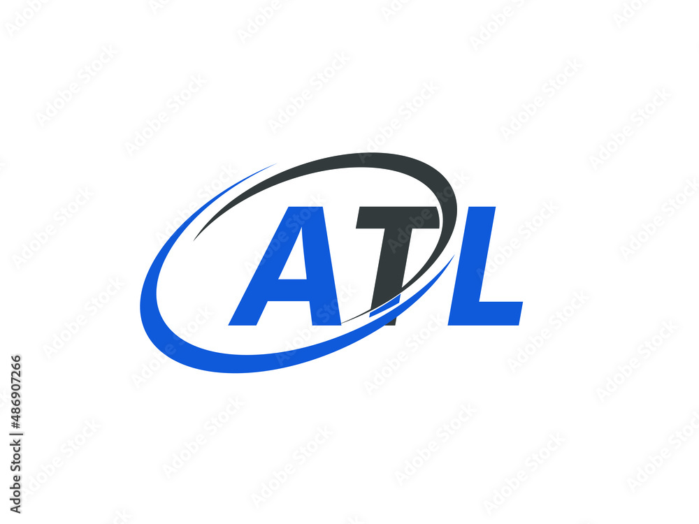ATL letter creative modern elegant swoosh logo design ATL letter creative modern elegant swoosh logo design