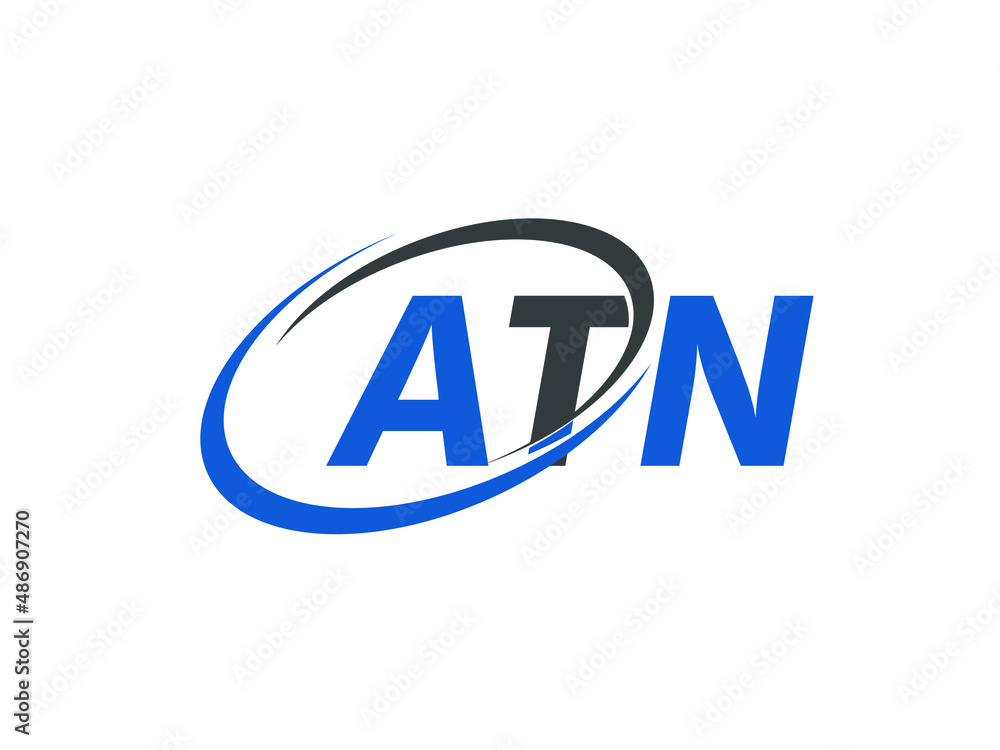 ATN letter creative modern elegant swoosh logo design ATN letter creative modern elegant swoosh logo design