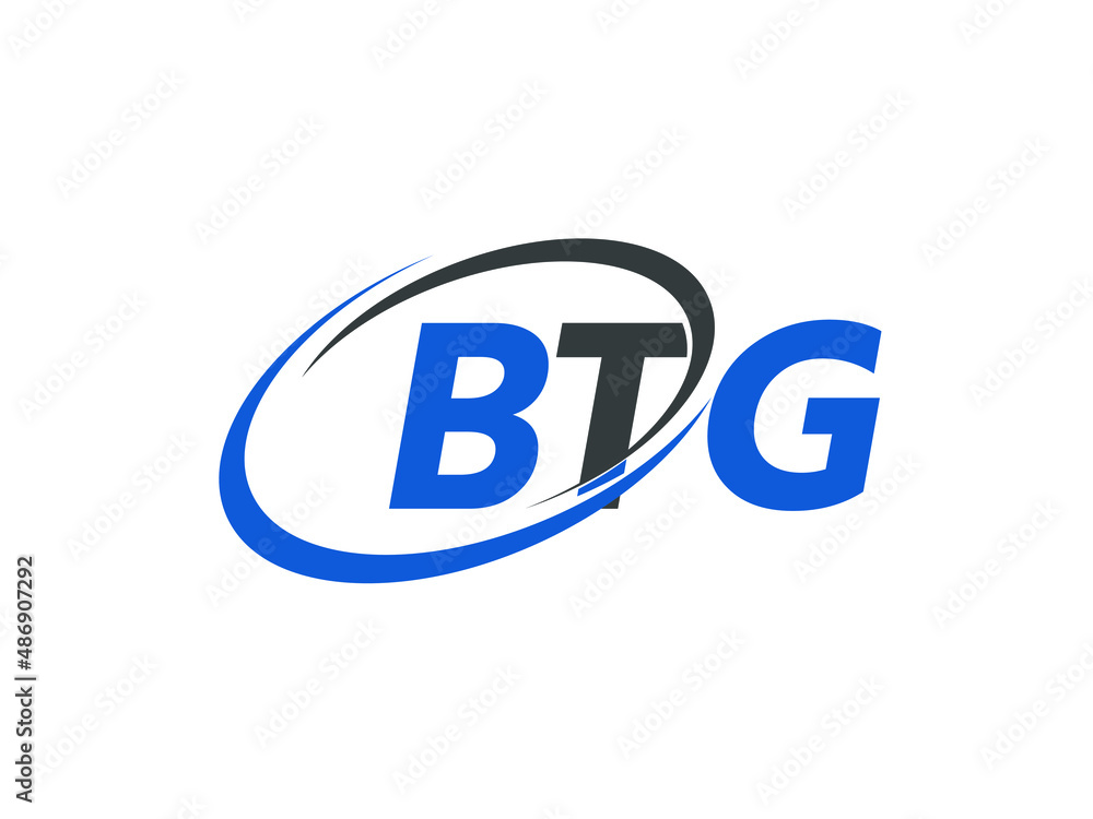 BTG letter creative modern elegant swoosh logo design BTG letter creative modern elegant swoosh logo design