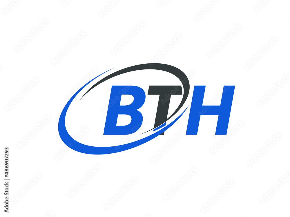 BTH letter creative modern elegant swoosh logo design BTH letter creative modern elegant swoosh logo design