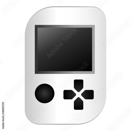 Portable game console icon cartoon vector. Joystick control