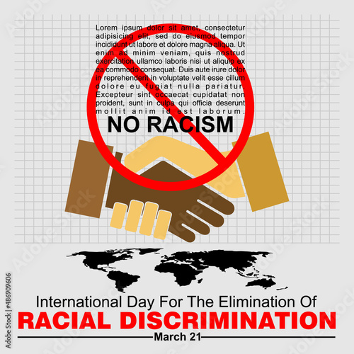 International day for the elimination of racial discrimination, Poster and Banner vector