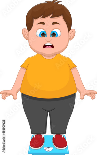 Fat Boy weight Scale on white background