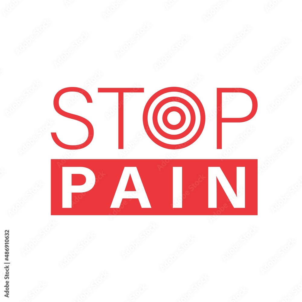 Stop pain Pain-relieving remedy, alleviant sign. Vector illustration Stop pain Pain-relieving remedy, alleviant sign. Vector illustration