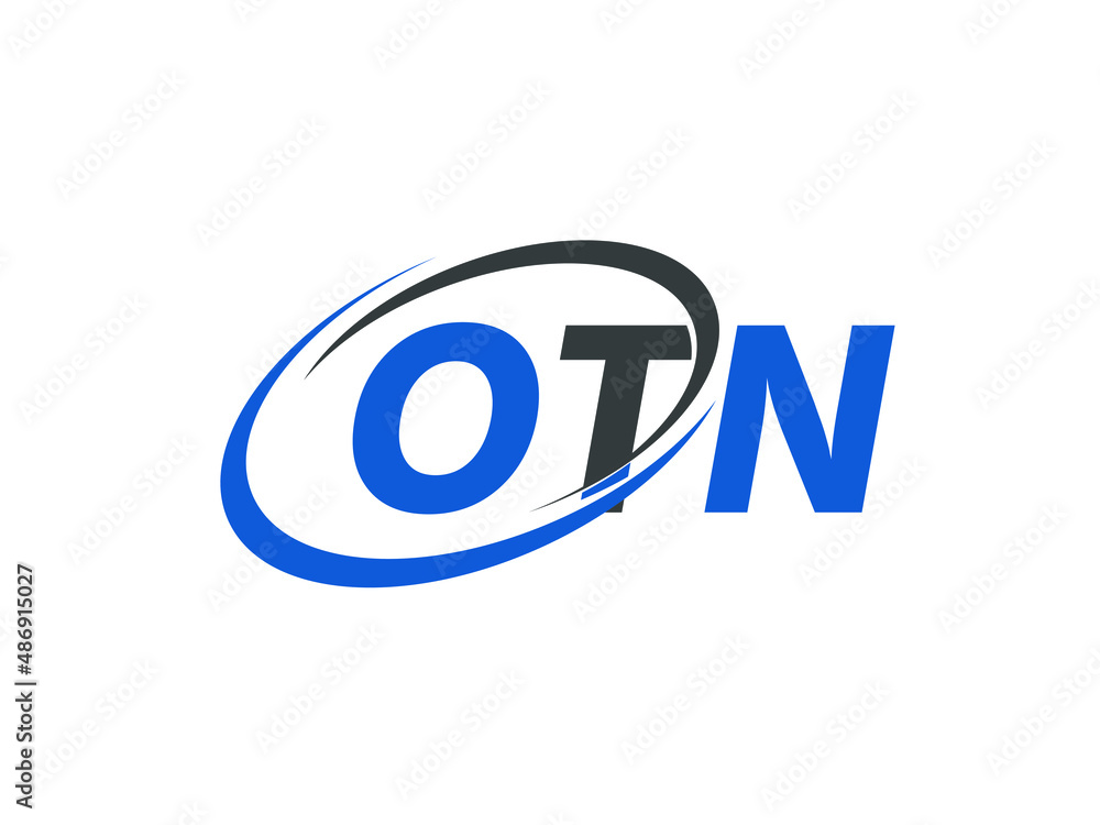 OTN letter creative modern elegant swoosh logo design OTN letter creative modern elegant swoosh logo design