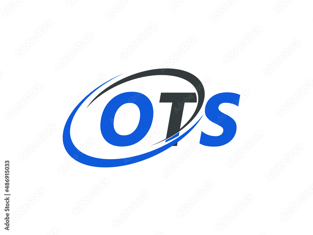 OTS letter creative modern elegant swoosh logo design OTS letter creative modern elegant swoosh logo design