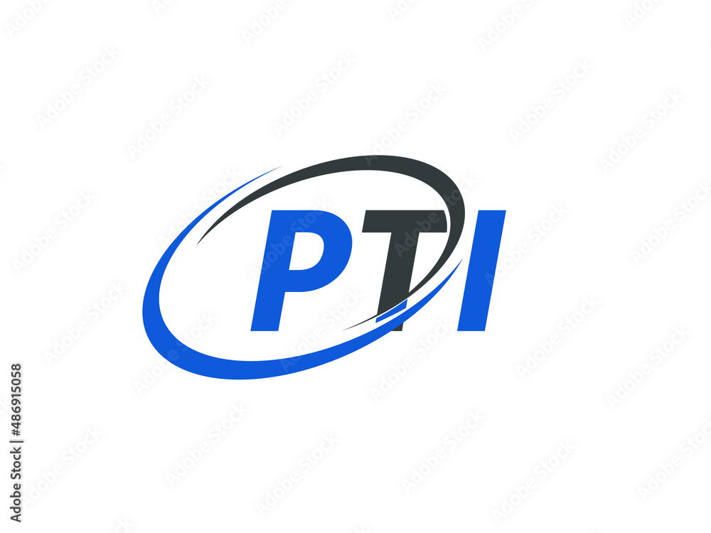 PTI letter creative modern elegant swoosh logo design PTI letter creative modern elegant swoosh logo design