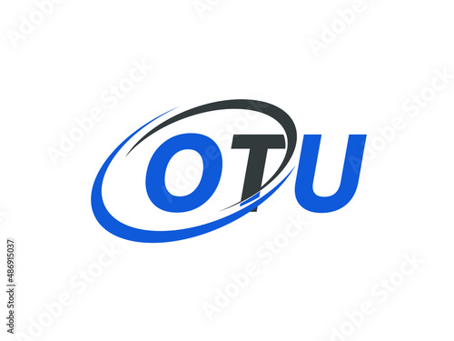 OTU letter creative modern elegant swoosh logo design