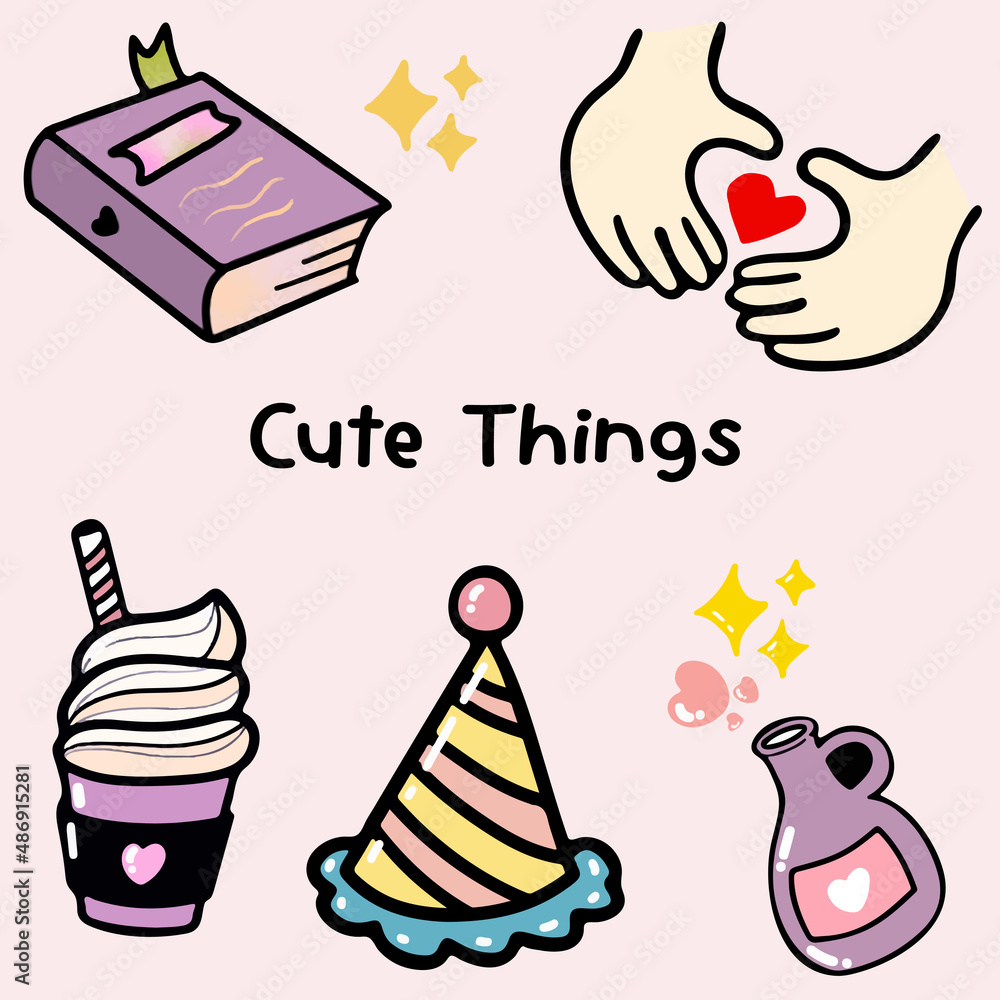 Cute things kawaii hand drawn collection Cute things kawaii hand drawn collection