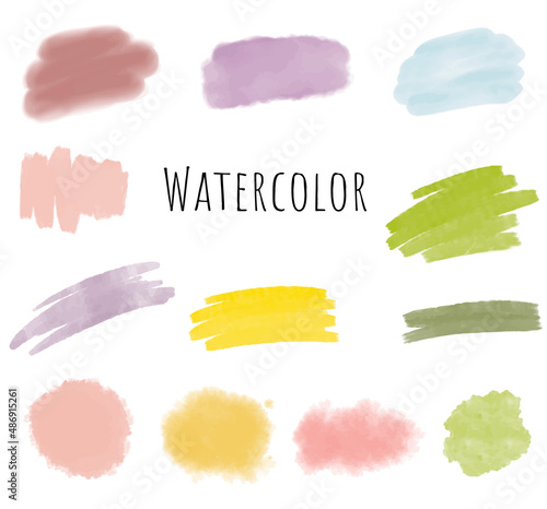 Watercolor speech box banner collection