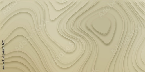 Abstract background with wood texture background in papercut design . Creative design in illustration with  Abstract papercut and multi layer cutout geometric pattern on vector .