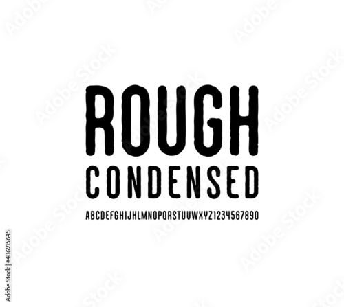 Grunge font, rough texture alphabet, vector illustration 10EPS